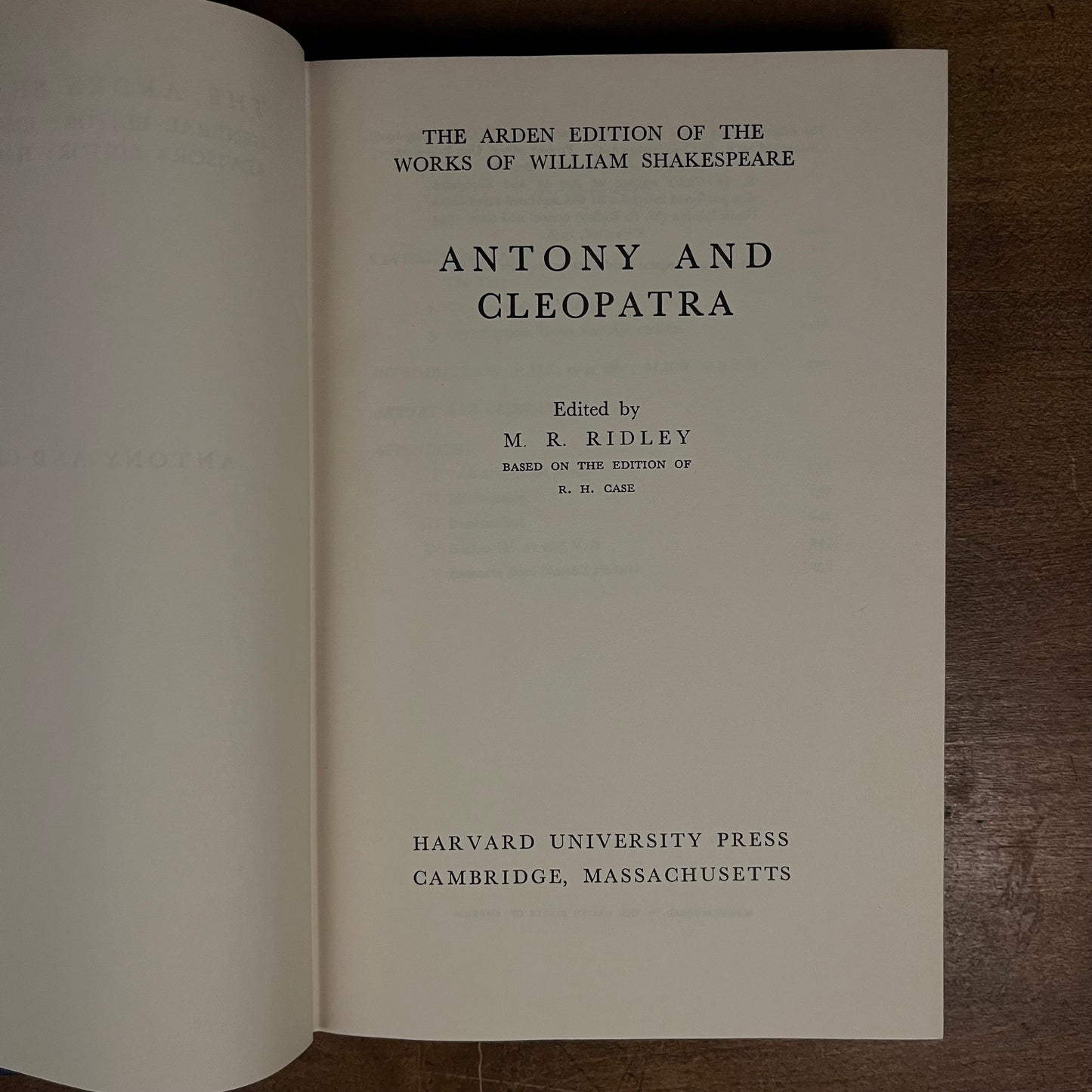 The Arden Shakespeare: Anthony and Cleopatra (1956) Vintage Hardcover Book