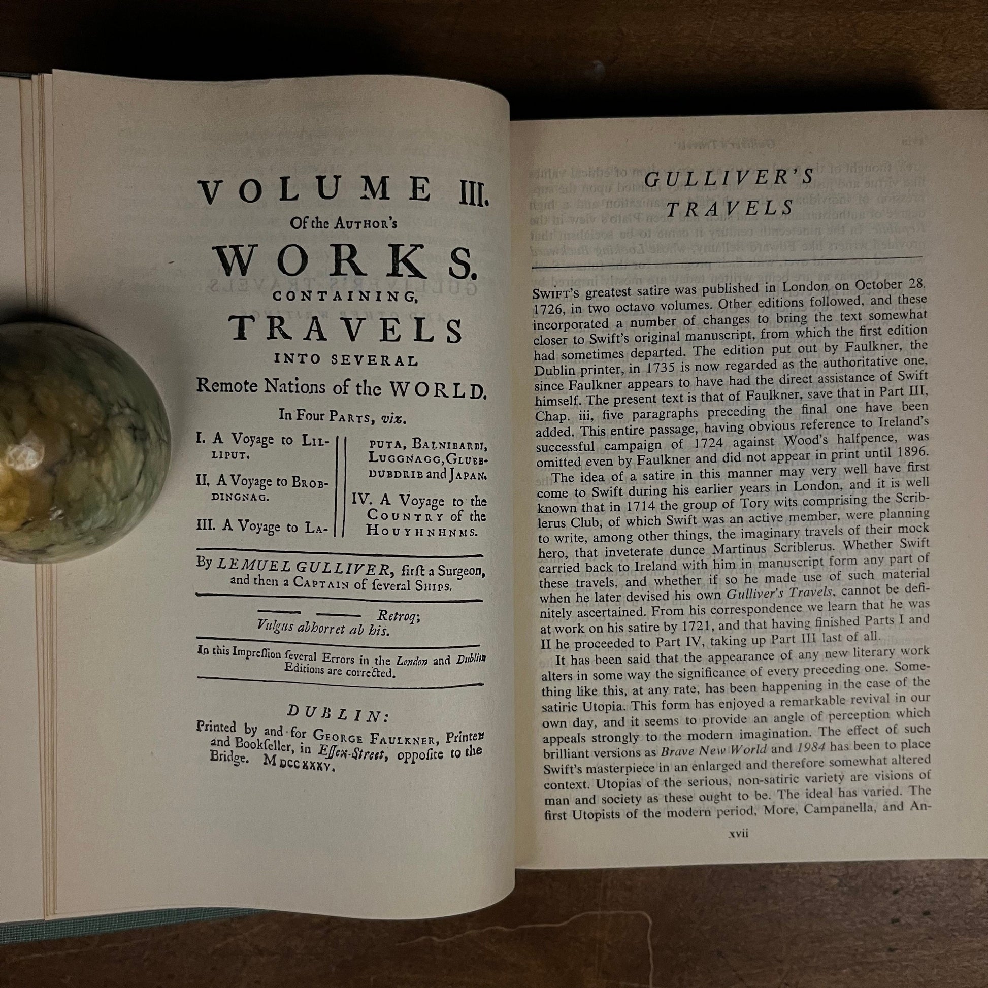 Modern Library - Gulliver’s Travels and Other Writings by Jonathan Swift (1958) Vintage Hardcover Book