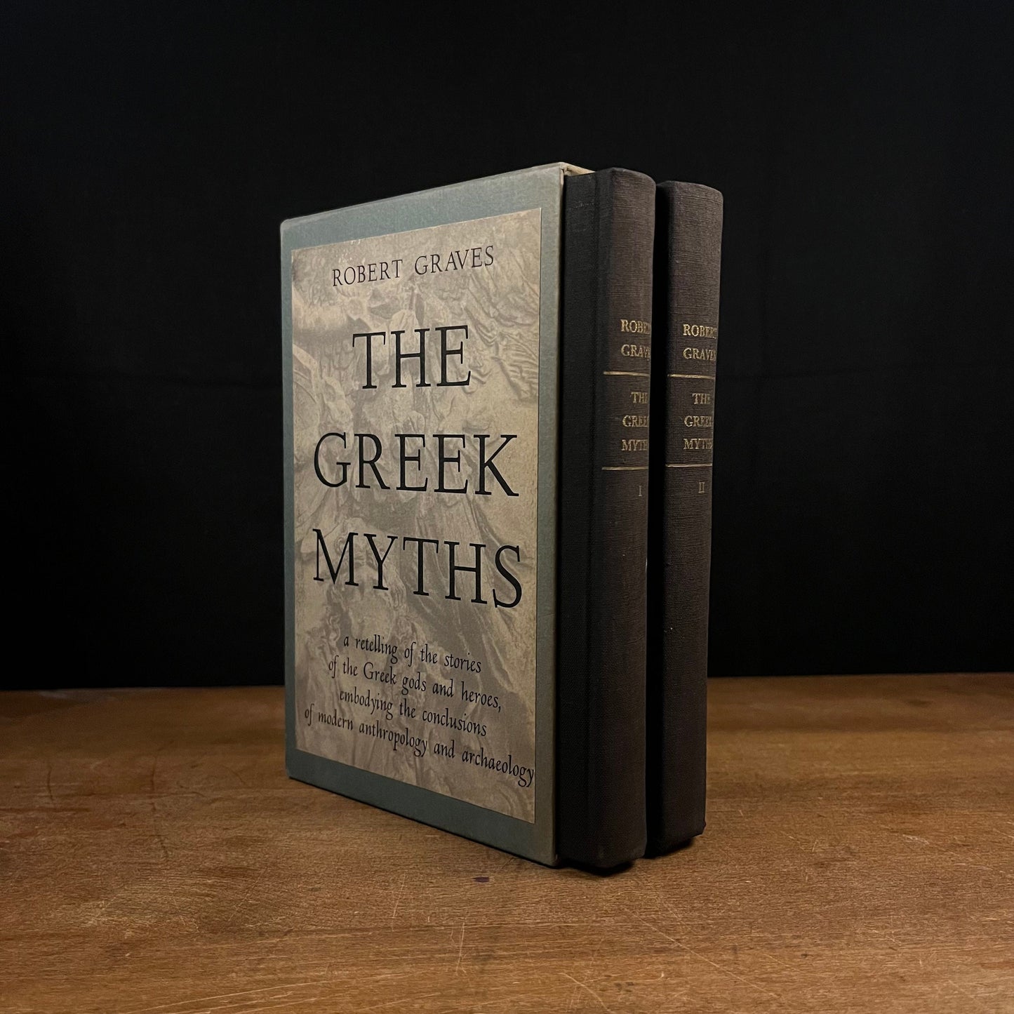 The Greek Myths: Volumes One and Two by Robert Graves (1957) Vintage Hardcover Book Collection