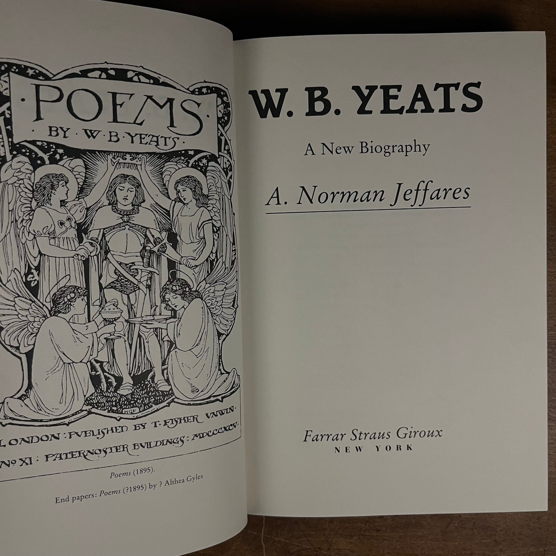 First Printing - W. B. Yeats: A New Biography by A. Norman Jeffares (1989) Vintage Hardcover Book