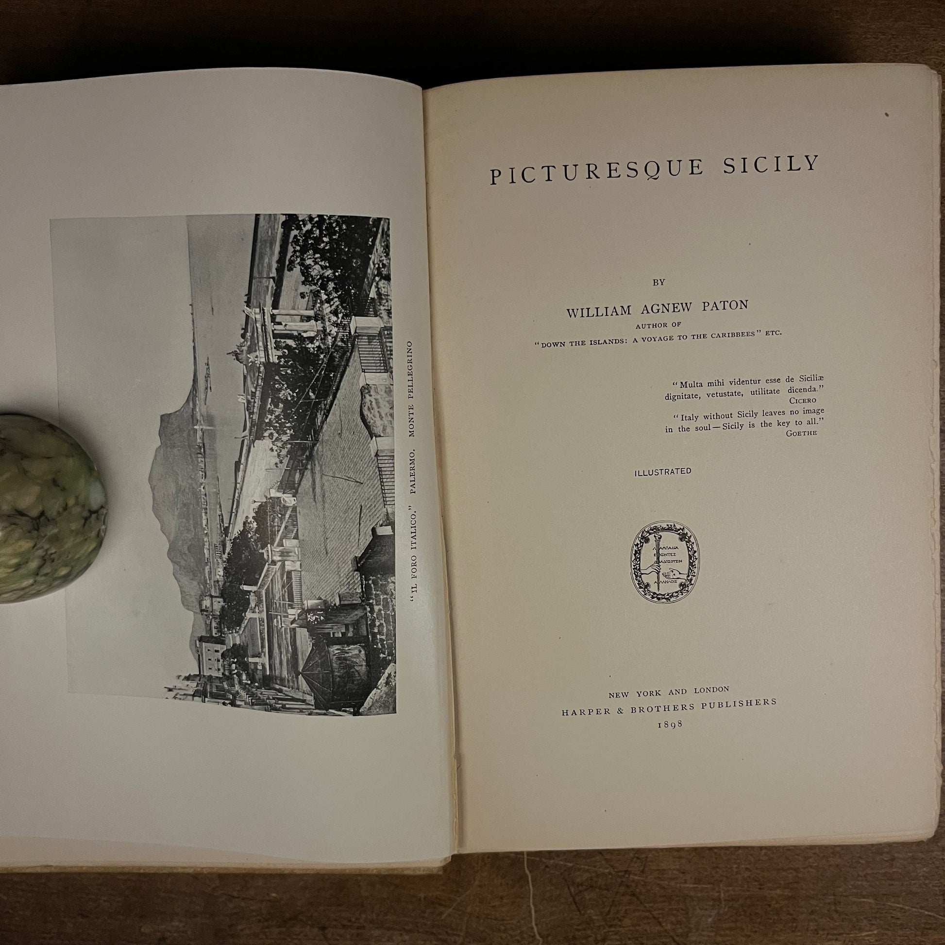 Picturesque Sicily by W. A. Paton (1898) Vintage Hardcover Book