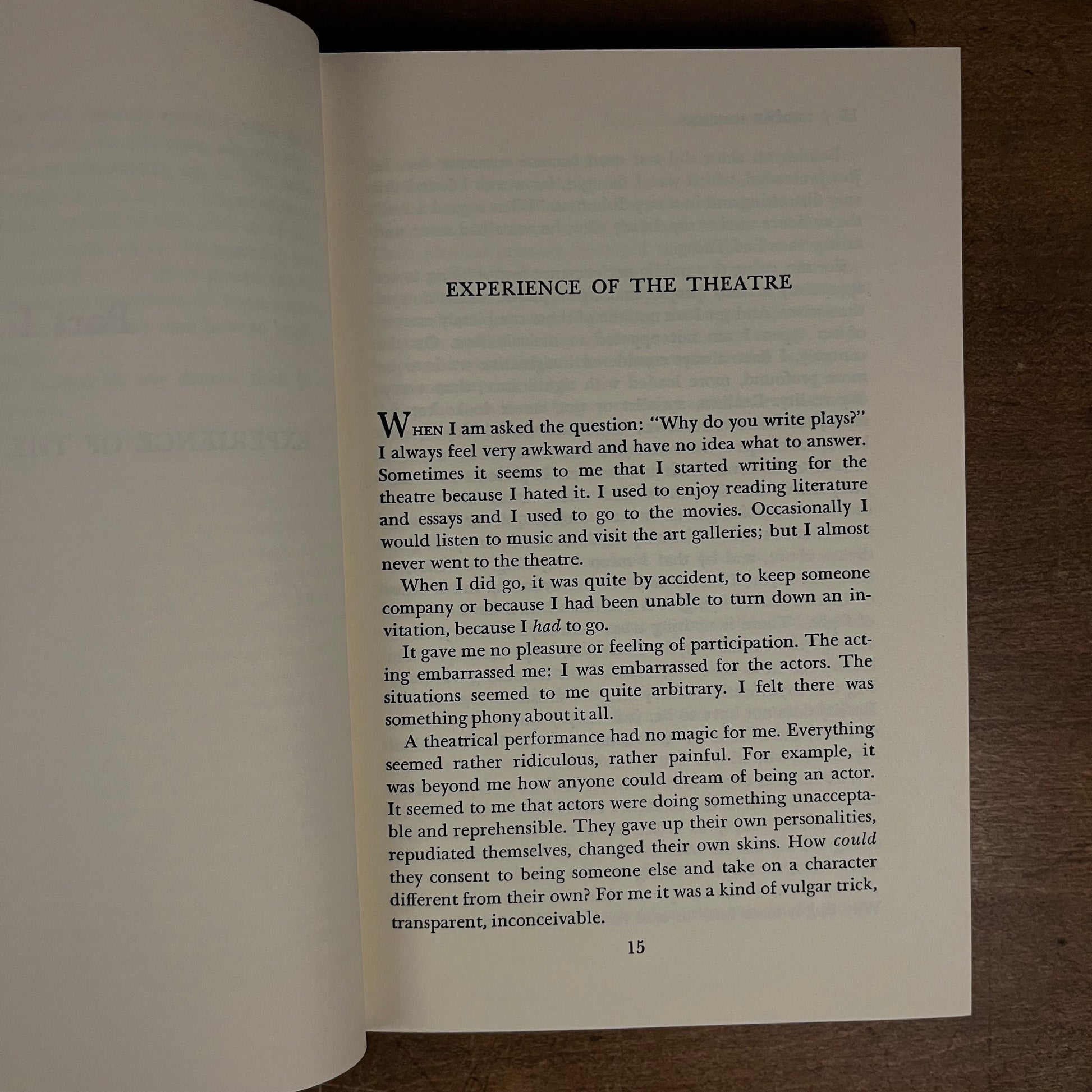 First Printing - Notes and Counter Notes: Writings on the Theatre by Eugène Ionesco (1964) Vintage Hardcover Book