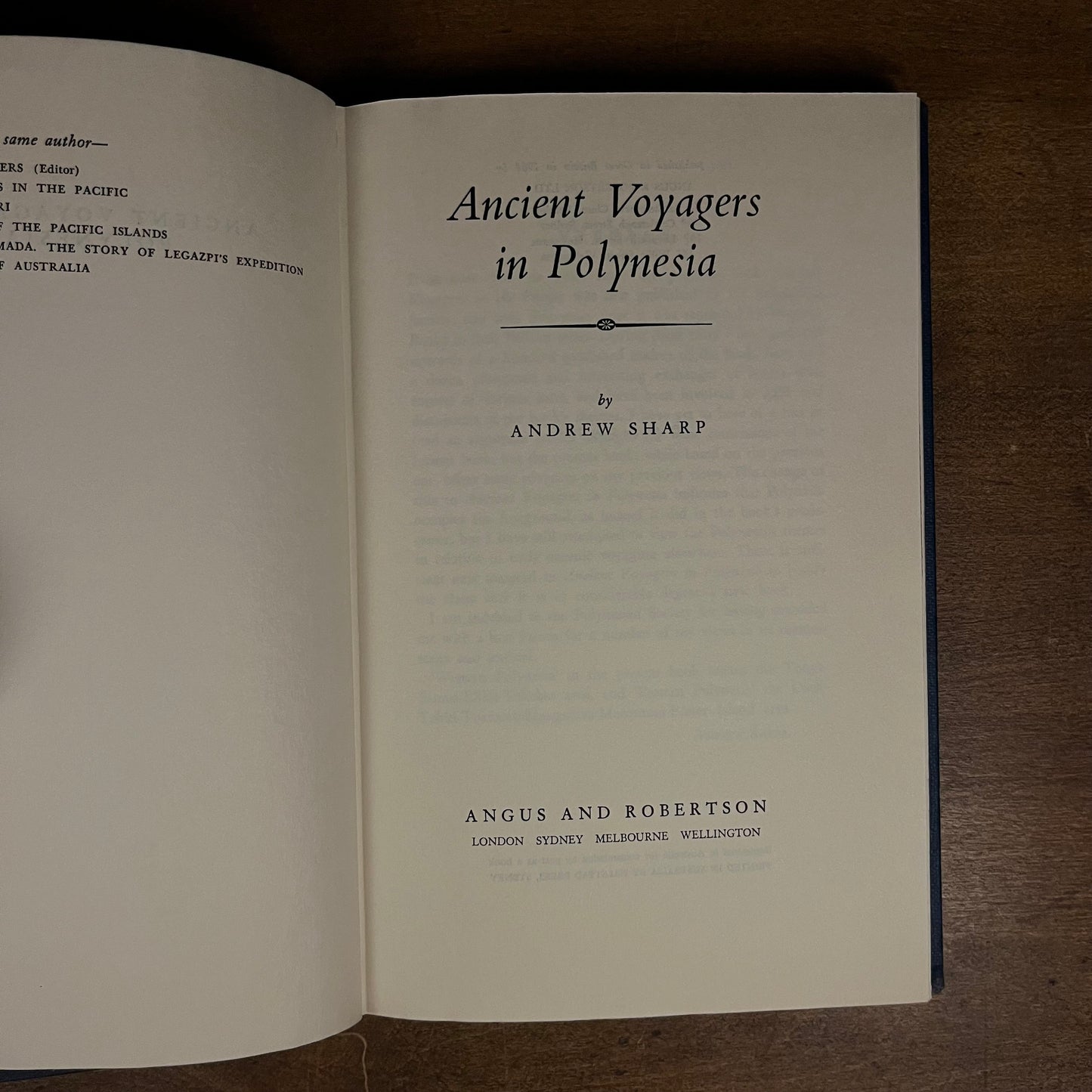 First Printing - Ancient Voyagers in Polynesia by Andrew Sharp (1964) Vintage Hardcover Book