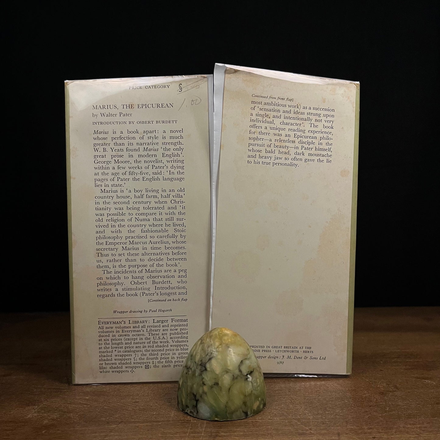 Everyman’s Library - Marius, the Epicurean by Walter Pater (1966) Vintage Hardcover Book