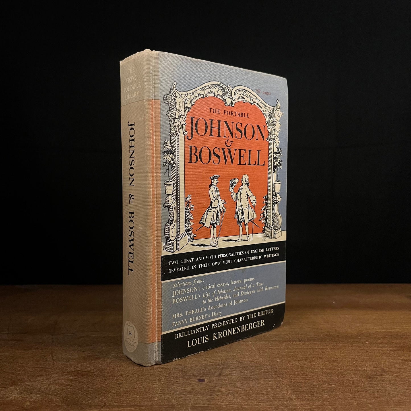 The Portable Johnson and Boswell by Louis Kronenberger (1966) Vintage Hardcover Book