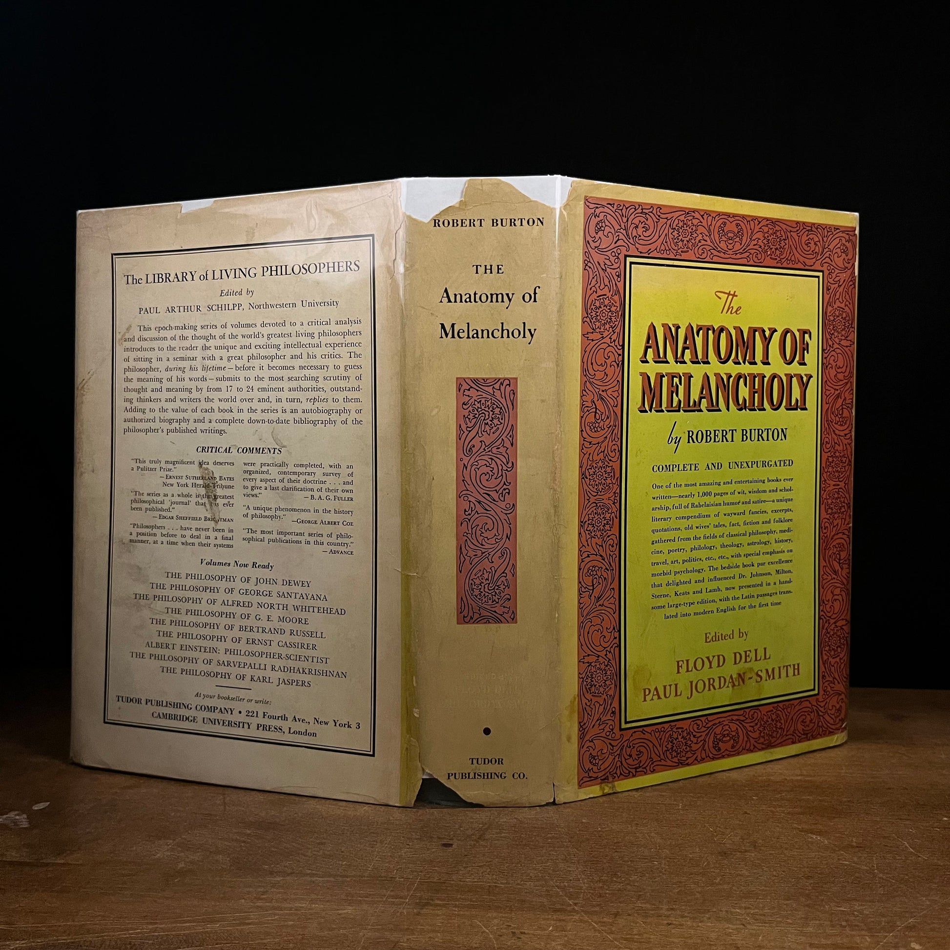 The Anatomy of Melancholy by Robert Burton (1955) Vintage Hardcover Book