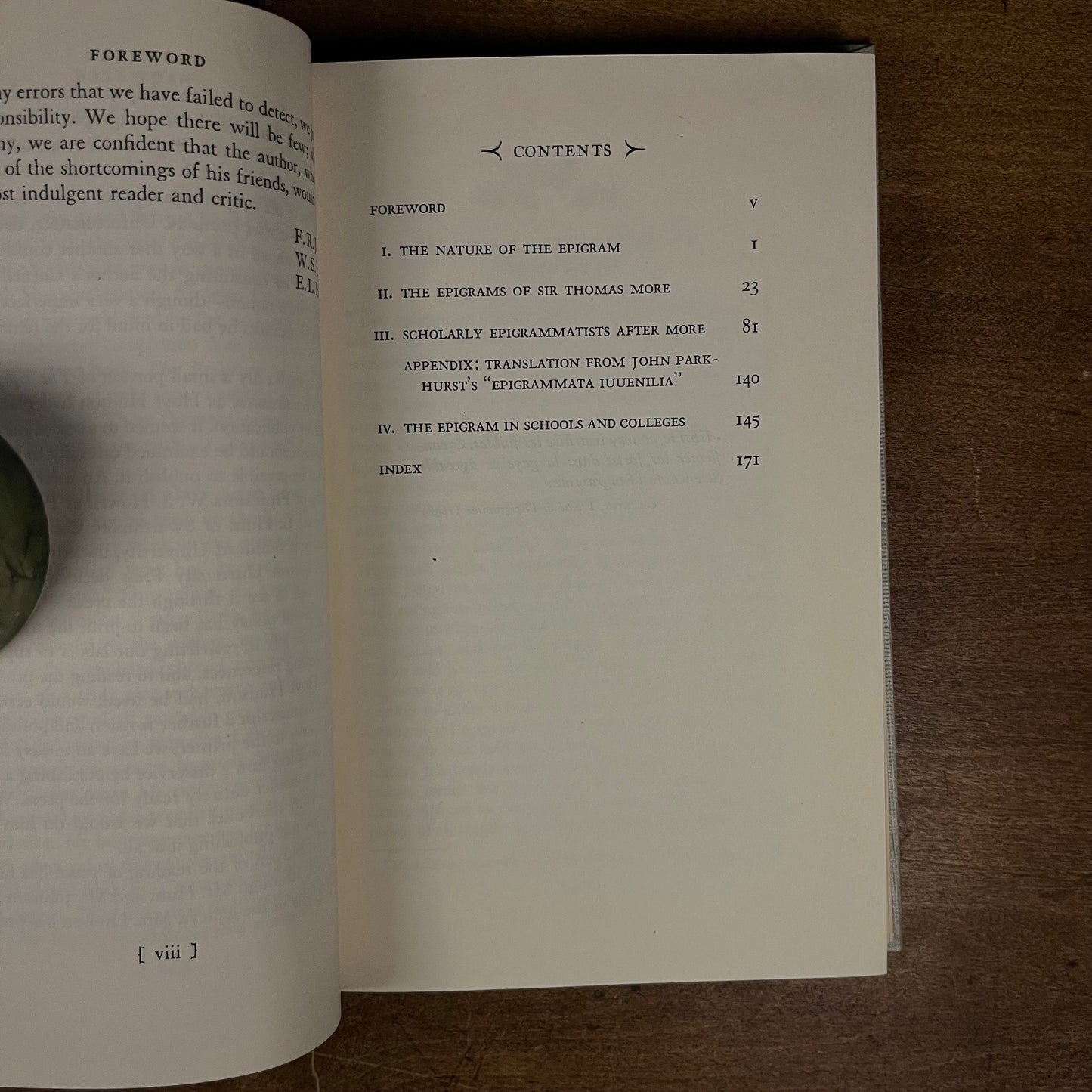 First Printing - The Epigram in the English Renaissance by Hoyt Hopewell Hudson (1947) Vintage Hardcover Book