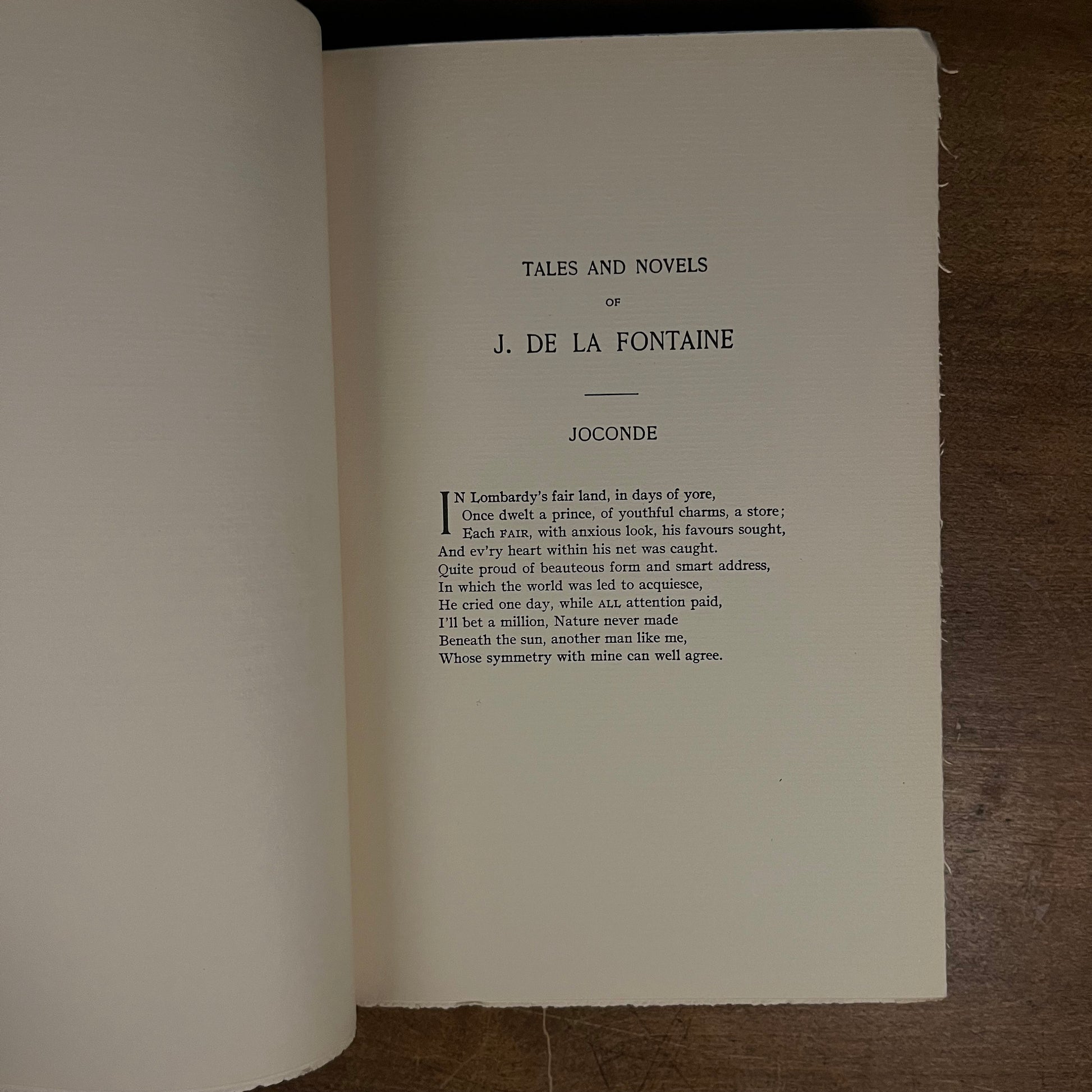 The Tales and Novels of Jean de La Fontaine: Volumes One and Two (1929) Vintage Hardcover Book Collection