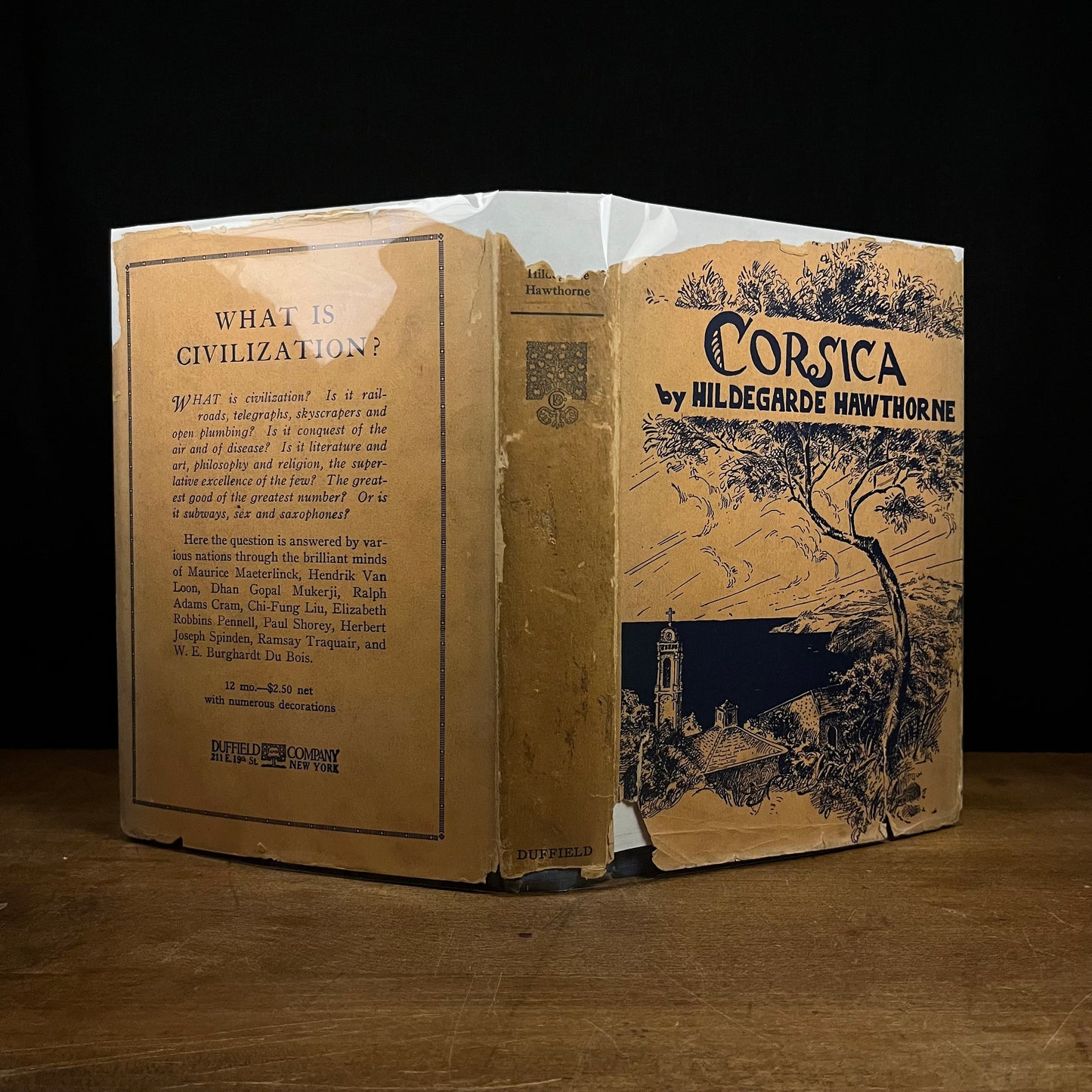 First Printing - Corsica: The Surprising Island by Hildegarde Hawthorne (1926) Vintage Hardcover Book