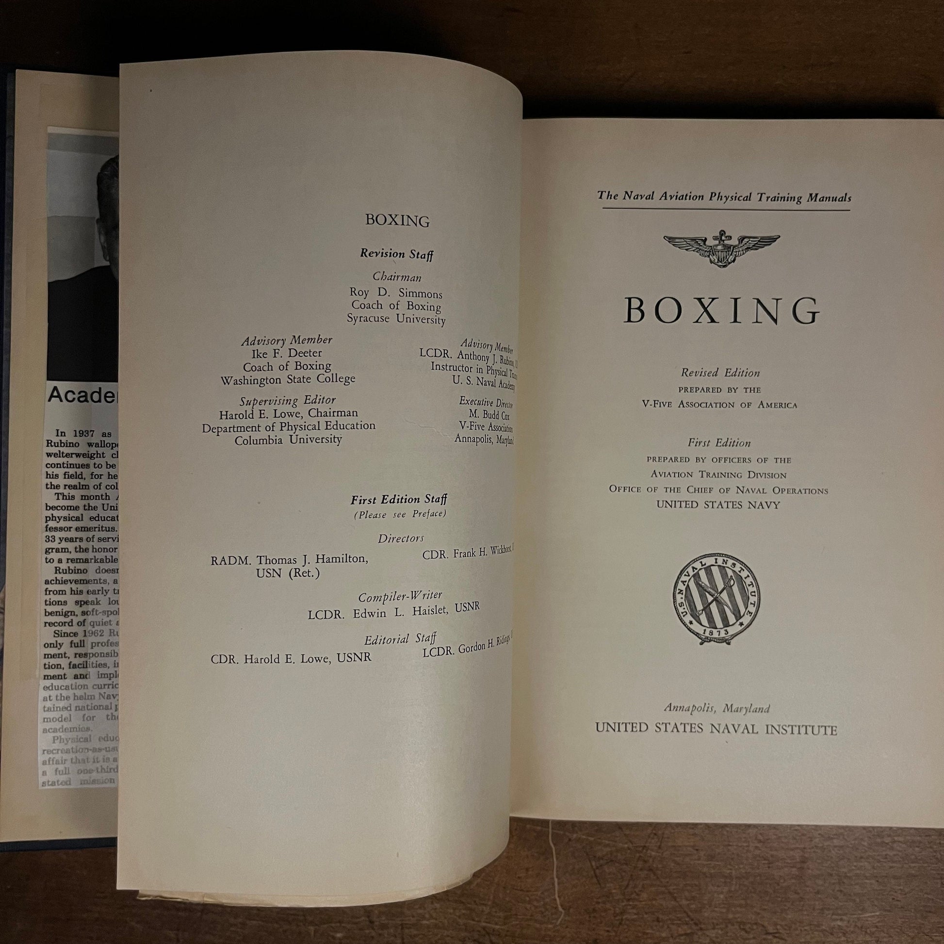 The Naval Aviation Physical Training Manuals: Boxing (1950) Vintage Hardcover Book