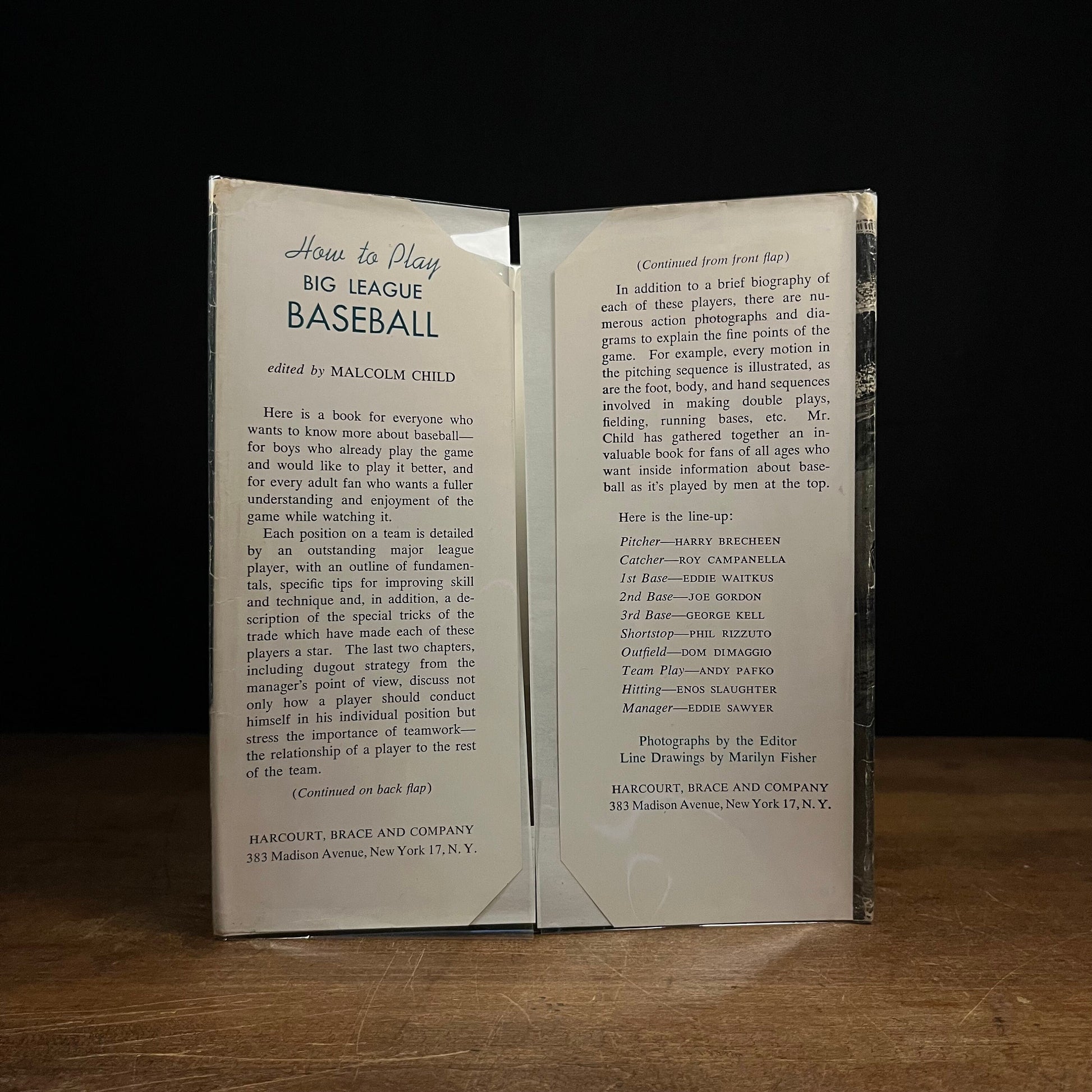 First Printing - How to Play Big League Baseball: Complete Playing Instructions for Every Position by Malcolm Child (1951) Vintage Book