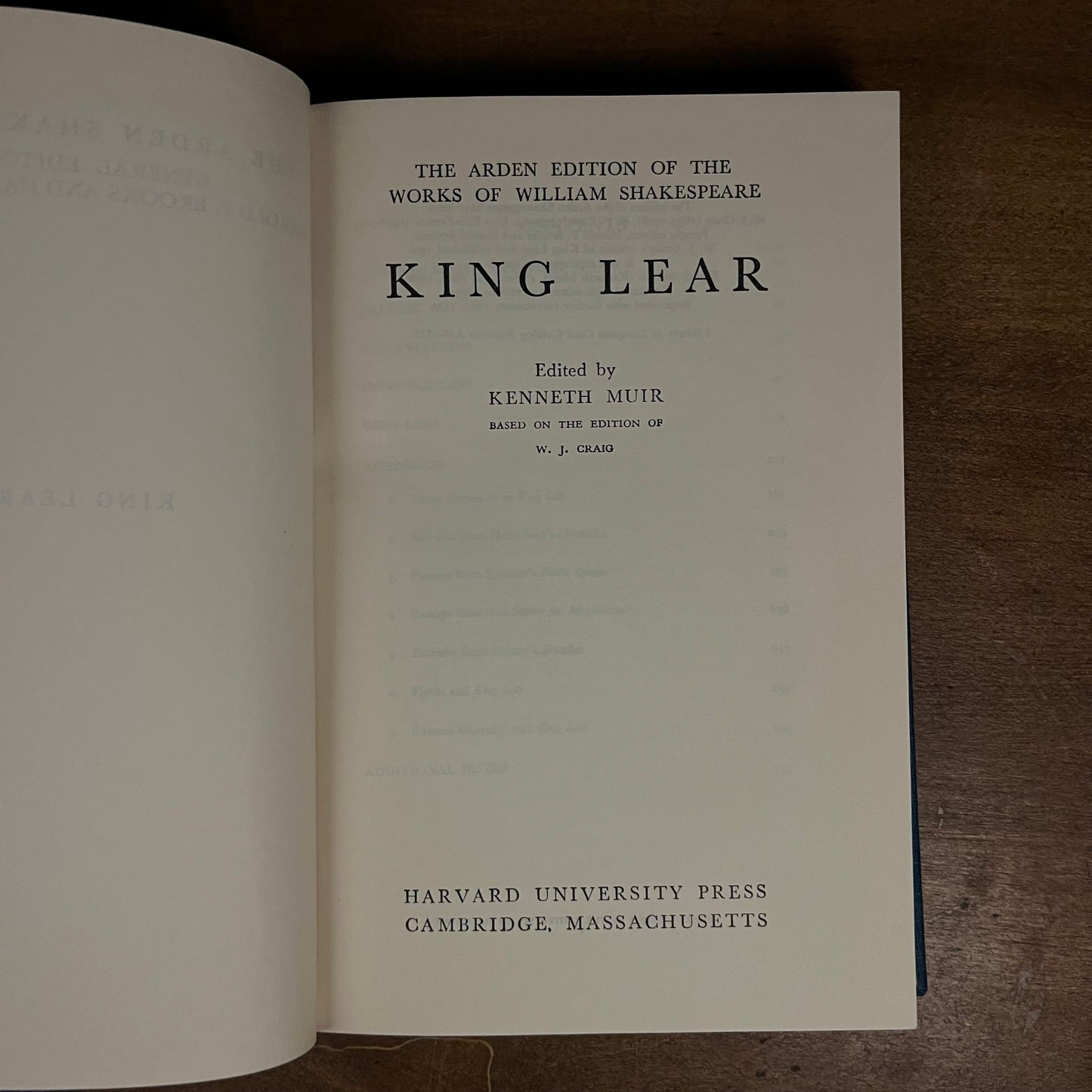 The Arden Shakespeare: King Lear (1959) Vintage Hardcover Book