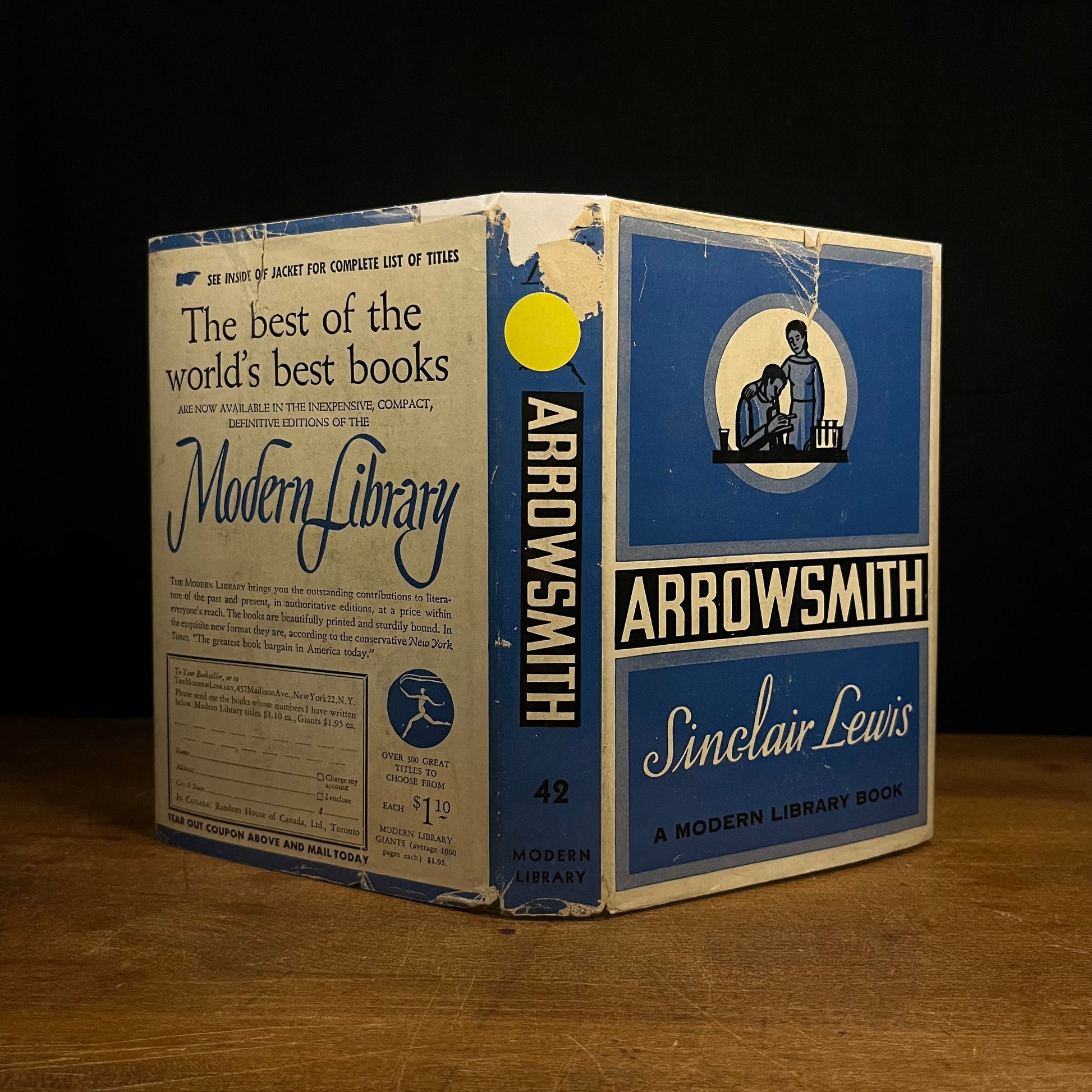 Modern Library - Arrowsmith by Sinclair Lewis (1940) Vintage Hardcover Book