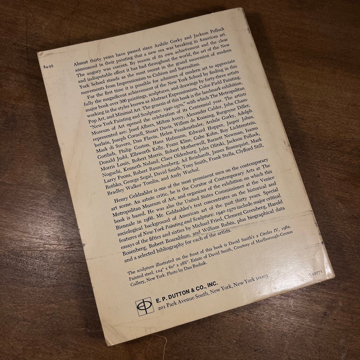 First Printing - New York Painting and Sculpture: 1940-1970 by Henry Geldzahler (1971) Vintage Softcover Book