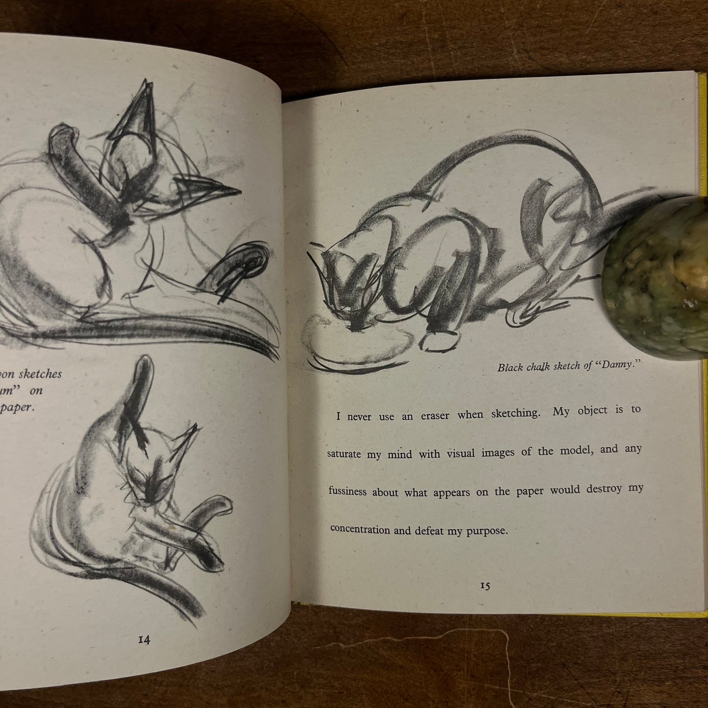 Third Printing - Drawing a Cat by Clare Turlay Newberry (1941) Vintage Hardcover Book