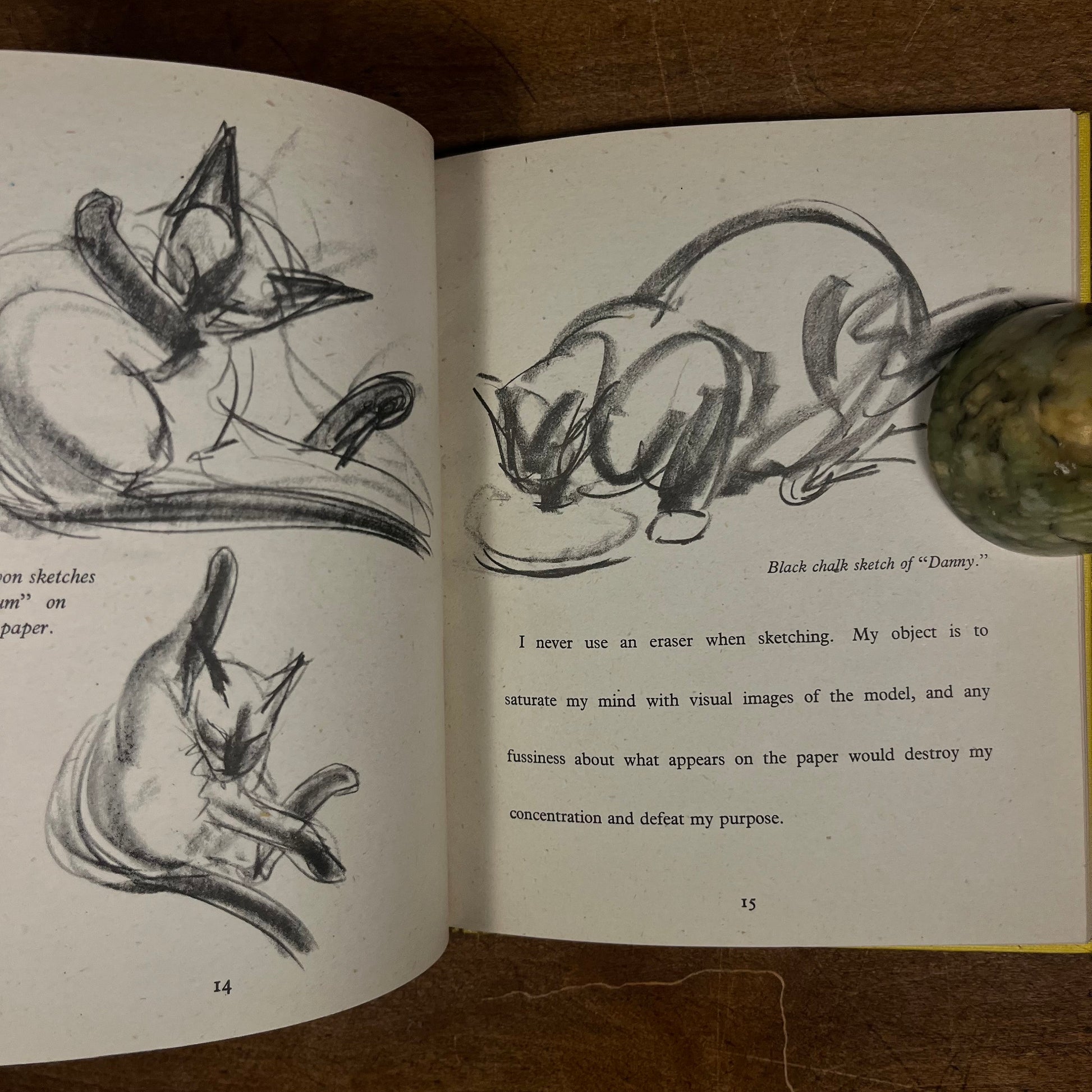 Third Printing - Drawing a Cat by Clare Turlay Newberry (1941) Vintage Hardcover Book