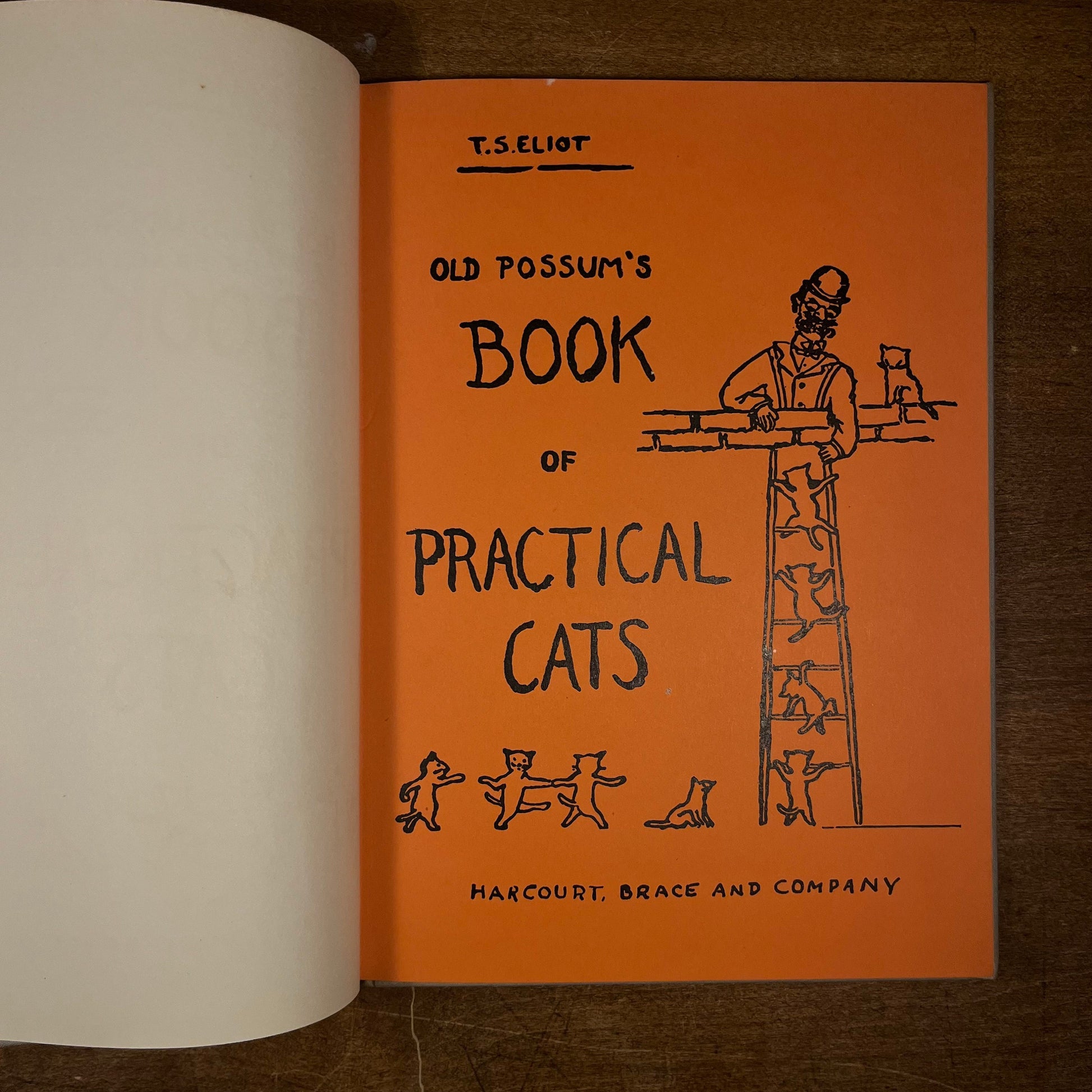 Early Printing - Old Possum’s Book of Practical Cats by T. S. Elliot (1939) Vintage Hardcover Book