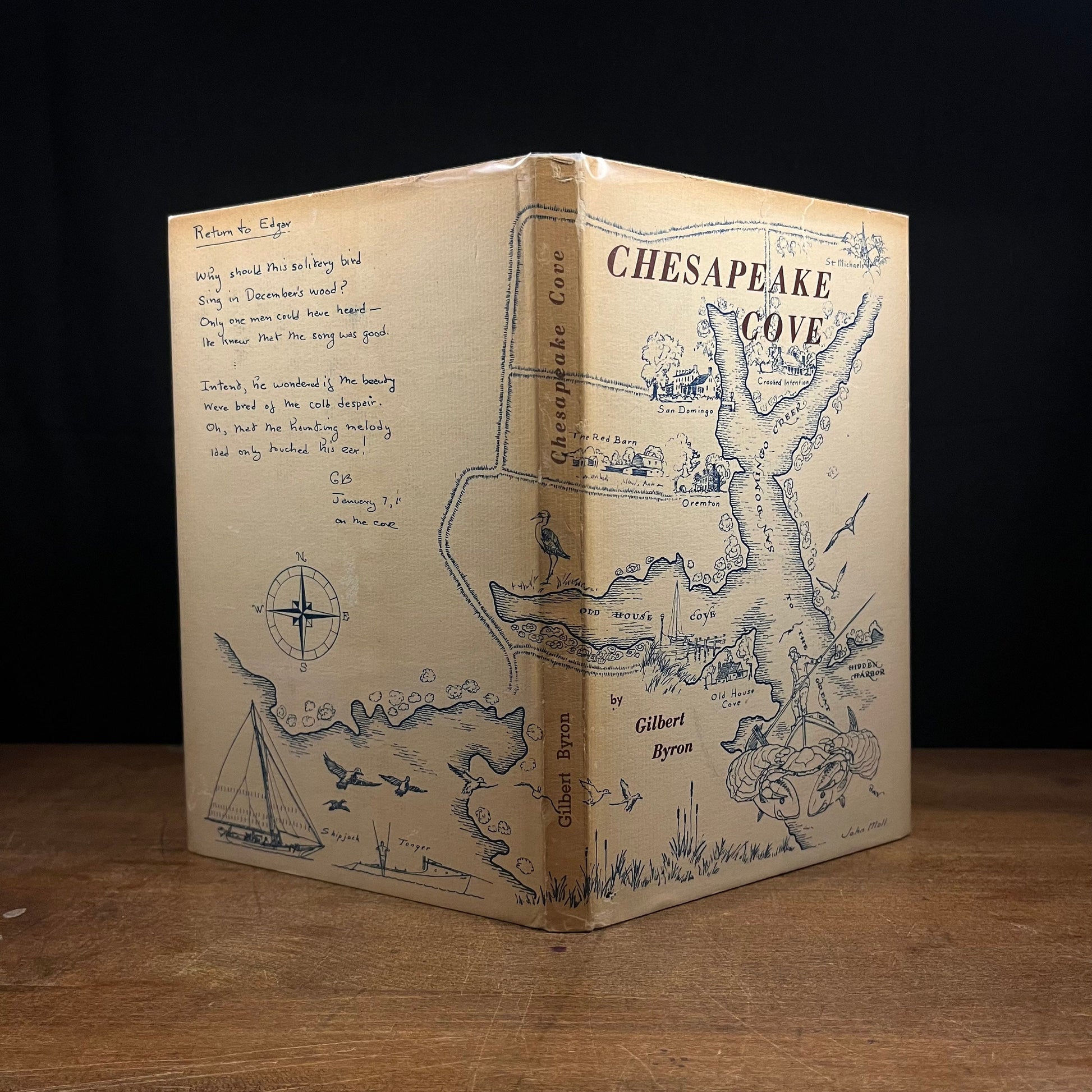 First Printing - Chesapeake Cove by Gilbert Byron (1953) Vintage Hardcover Book