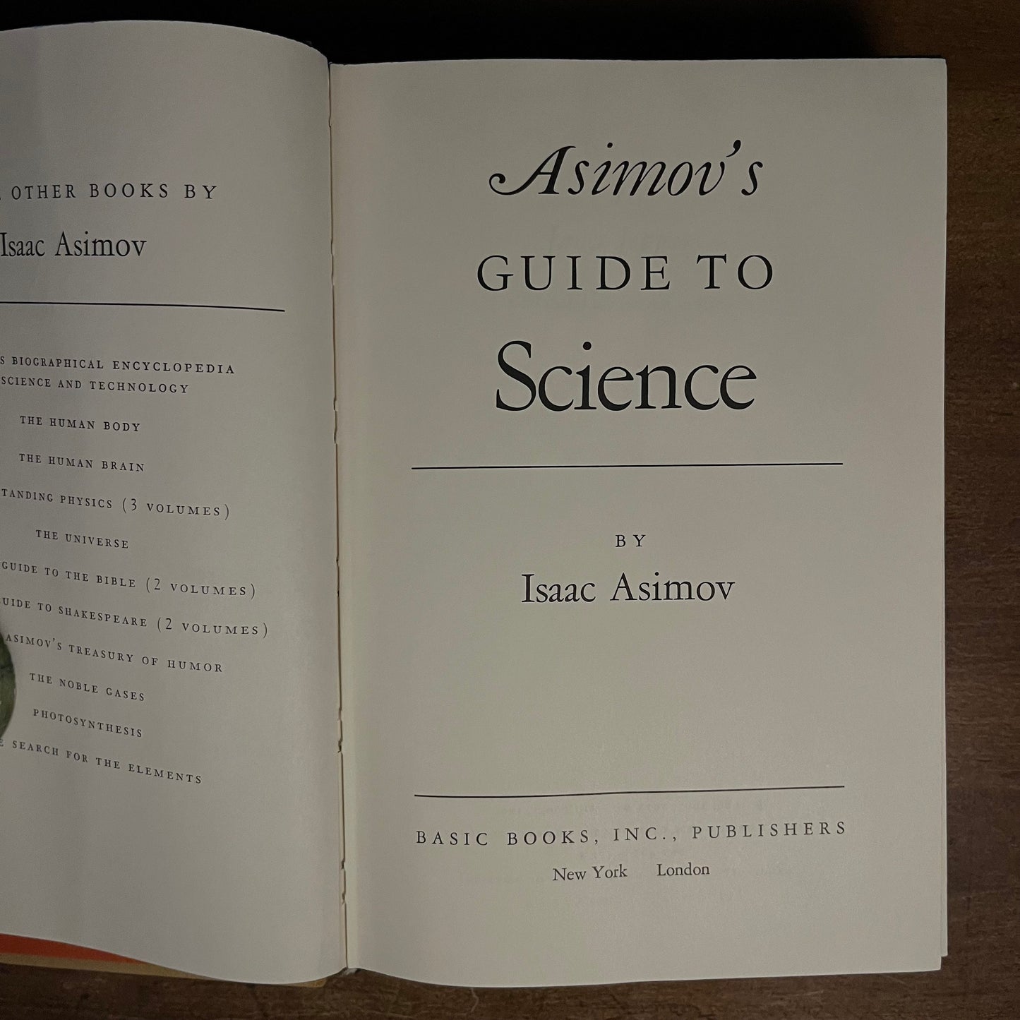 Early Printing - Asimov’s Guide to Science by Isaac Asimov (1973) Vintage Hardcover Book