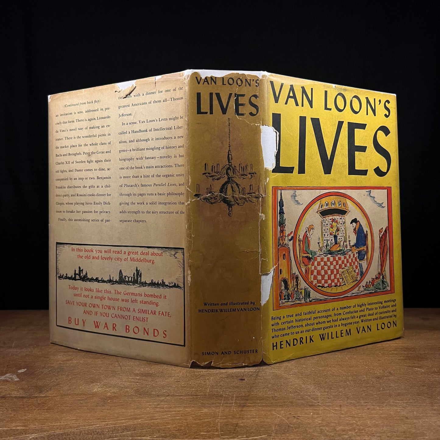 First Printing - Lives: Being a true and faithful account of a number of highly by Hendrik Willem Van Loon (1942) Vintage Hardcover Book