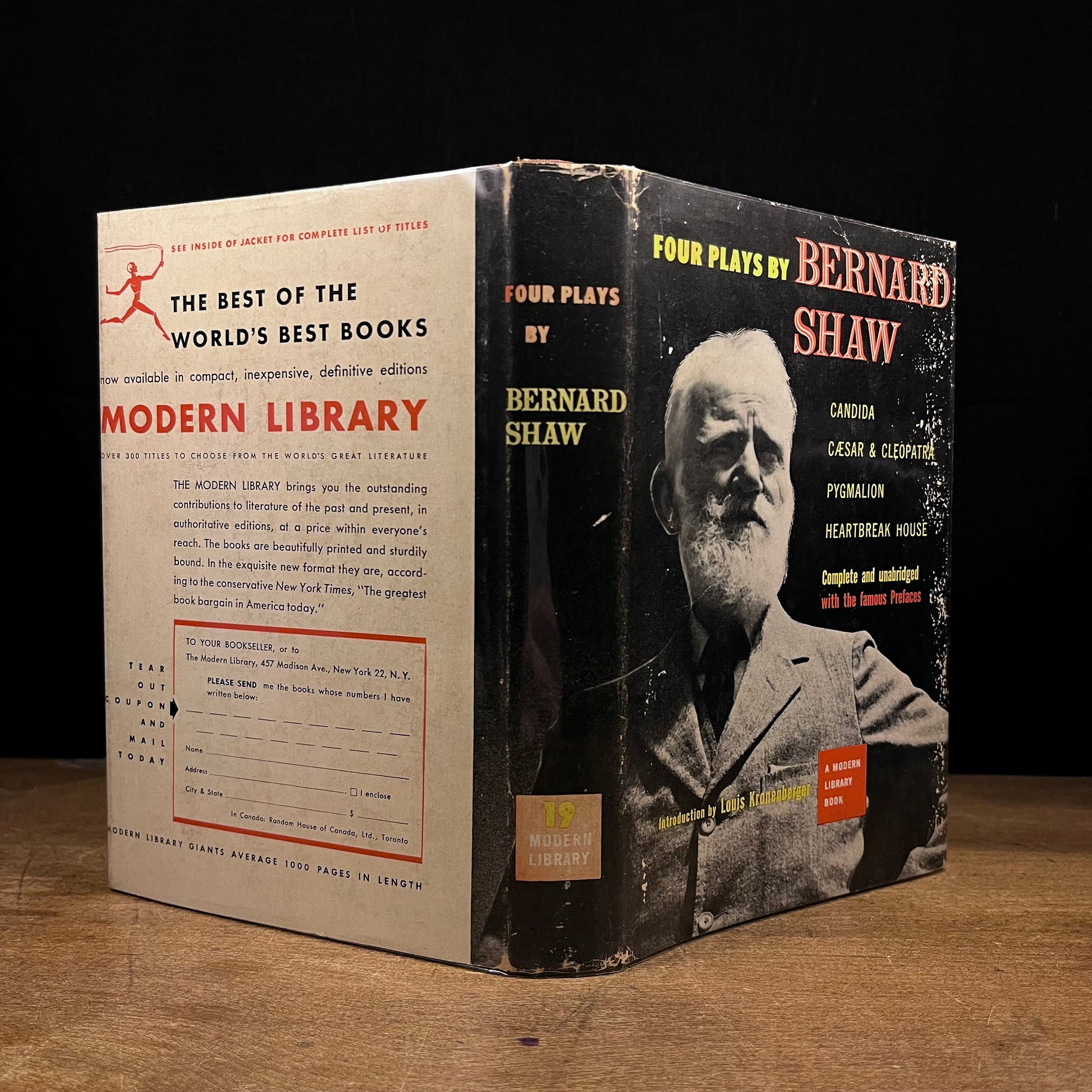 Modern Library - Four Plays by Bernard Shaw (1953) Vintage Hardcover Book