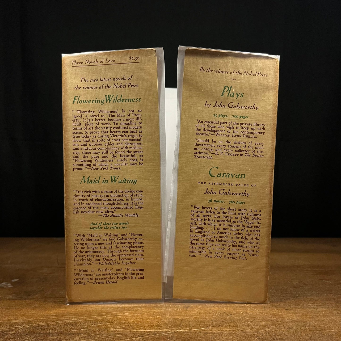 Early Printing - Three Novels of Love: The Dark Flower, Beyond, Saint’s Progress by John Galsworthy (1933) Vintage Hardcover Book