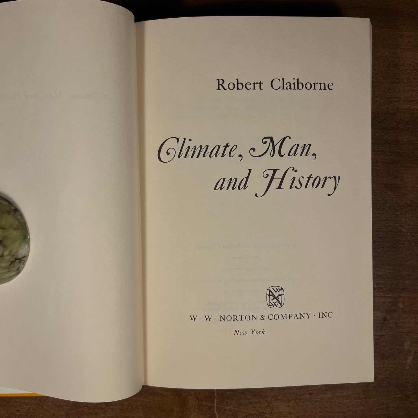 First Printing - Climate, Man, and History by Robert Claiborne (1970) Vintage Hardcover Book